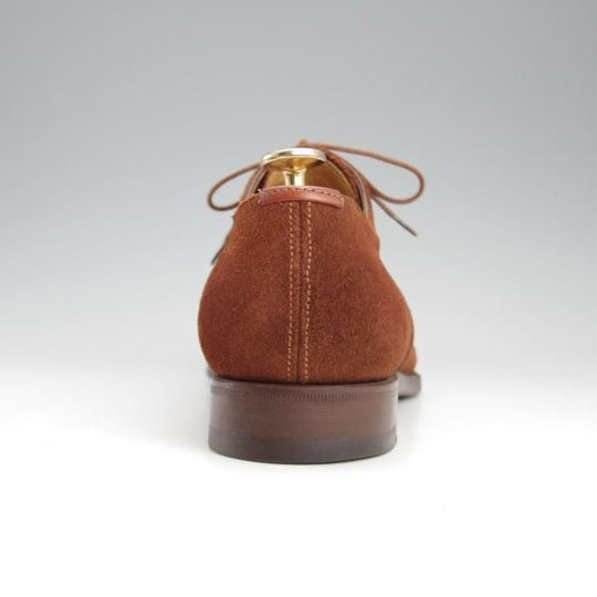 美品★(伊)サントーニ SIZE 6【ブラックラピド製法★パンチドキャップトゥ/4505】スエード/茶/メンズ/Santoni★k713