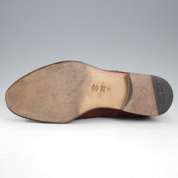 美品★(伊)サントーニ SIZE 6【ブラックラピド製法★パンチドキャップトゥ/4505】スエード/茶/メンズ/Santoni★k713