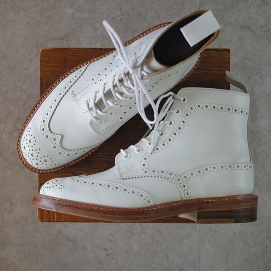 未使用★トリッカーズ SIZE 8【定価￥132,000-★MALTON/モールトン】M2508/カントリーブーツ/カーフ/白/メンズ/Tricker's★k714