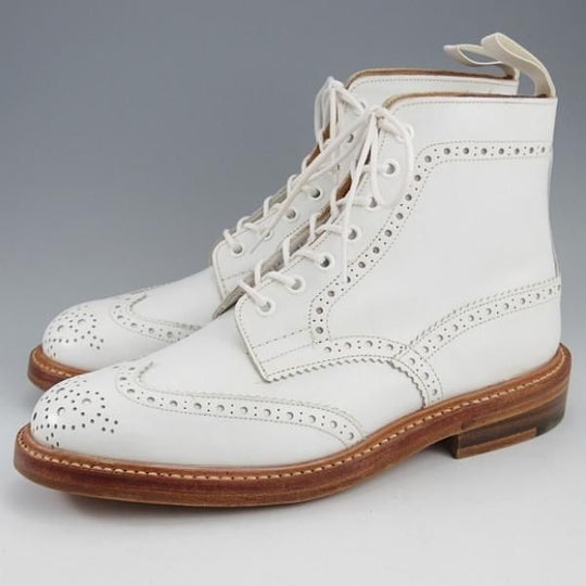 未使用★トリッカーズ SIZE 8【定価￥132,000-★MALTON/モールトン】M2508/カントリーブーツ/カーフ/白/メンズ/Tricker's★k714