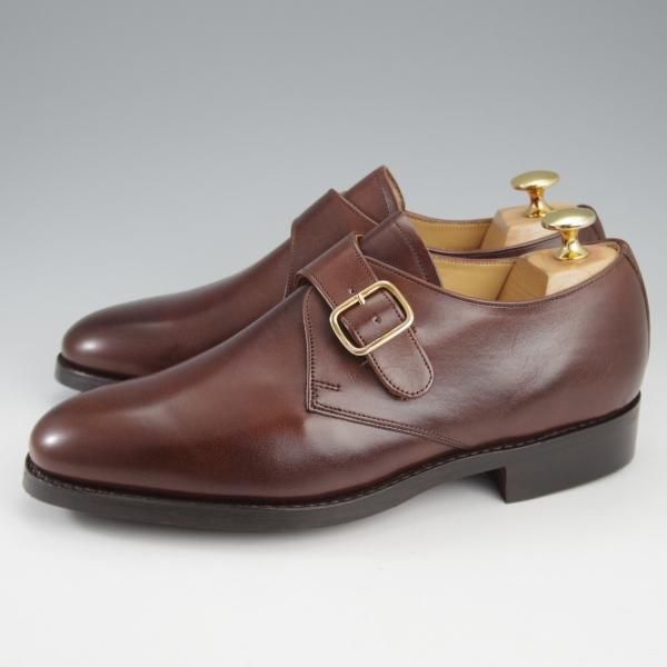 未使用★ロイドフットウェア 5.5E【定価￥47,300-★ダイナイトソール/(英)BARKER製】Vシリーズ/モンクストラップ/濃茶/バーカー★k715