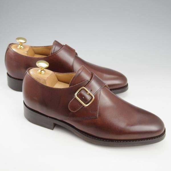 未使用★ロイドフットウェア 5.5E【定価￥47,300-★ダイナイトソール/(英)BARKER製】Vシリーズ/モンクストラップ/濃茶/バーカー★k715