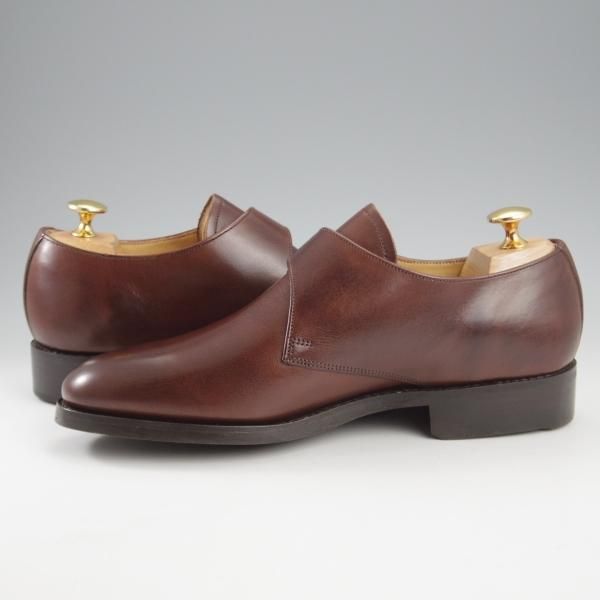 未使用★ロイドフットウェア 5.5E【定価￥47,300-★ダイナイトソール/(英)BARKER製】Vシリーズ/モンクストラップ/濃茶/バーカー★k715