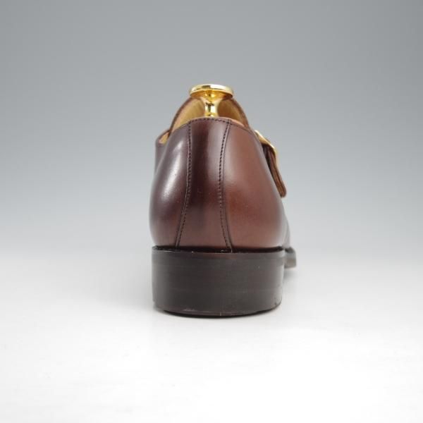 未使用★ロイドフットウェア 5.5E【定価￥47,300-★ダイナイトソール/(英)BARKER製】Vシリーズ/モンクストラップ/濃茶/バーカー★k715