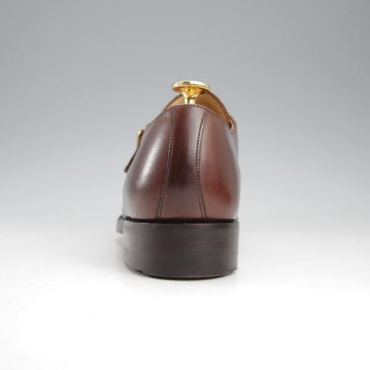 未使用★ロイドフットウェア 5.5E【定価￥47,300-★ダイナイトソール/(英)BARKER製】Vシリーズ/モンクストラップ/濃茶/バーカー★k715