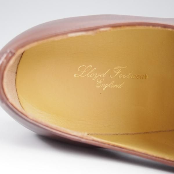 未使用★ロイドフットウェア 5.5E【定価￥47,300-★ダイナイトソール/(英)BARKER製】Vシリーズ/モンクストラップ/濃茶/バーカー★k715