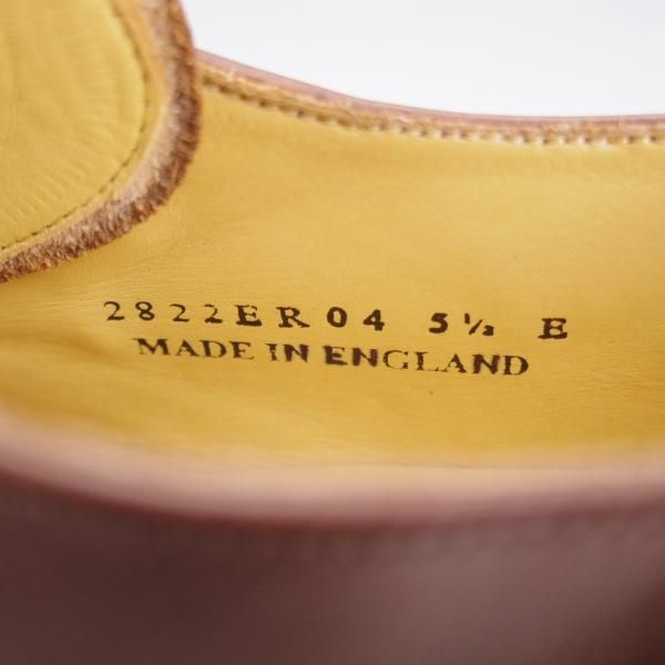 未使用★ロイドフットウェア 5.5E【定価￥47,300-★ダイナイトソール/(英)BARKER製】Vシリーズ/モンクストラップ/濃茶/バーカー★k715