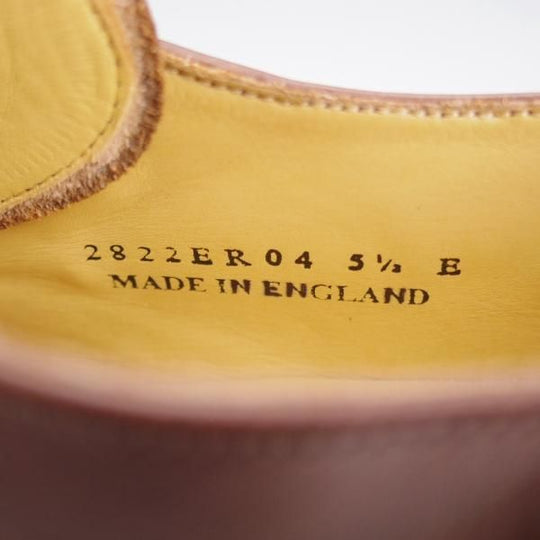 未使用★ロイドフットウェア 5.5E【定価￥47,300-★ダイナイトソール/(英)BARKER製】Vシリーズ/モンクストラップ/濃茶/バーカー★k715