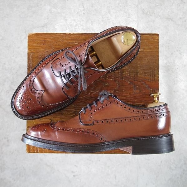 極美品★チャーチ 50F/UK5【定価￥198,000-★グラフトン/GRAFTON】173ラスト/フルブローグ/ネバダカーフ/WALNUT/茶/メンズ/Church's★k716
