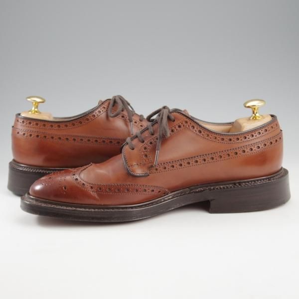 極美品★チャーチ 50F/UK5【定価￥198,000-★グラフトン/GRAFTON】173ラスト/フルブローグ/ネバダカーフ/WALNUT/茶/メンズ/Church's★k716