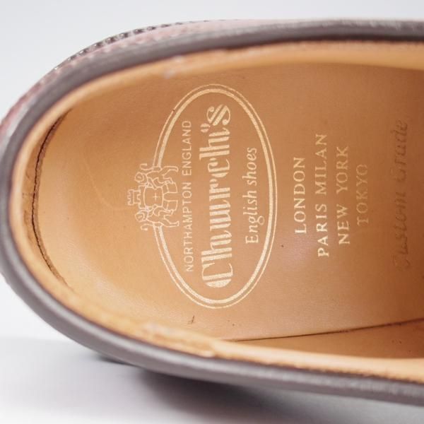 極美品★チャーチ 50F/UK5【定価￥198,000-★グラフトン/GRAFTON】173ラスト/フルブローグ/ネバダカーフ/WALNUT/茶/メンズ/Church's★k716