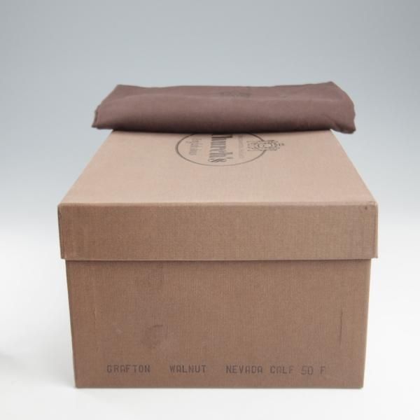 極美品★チャーチ 50F/UK5【定価￥198,000-★グラフトン/GRAFTON】173ラスト/フルブローグ/ネバダカーフ/WALNUT/茶/メンズ/Church's★k716