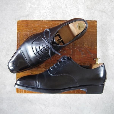 極美品★(英)アンソニー・クレバリー 6.5E【定価￥308,000-★BODIE/ストレートチップ】カーフ/黒/メンズ/ANTHONY CLEVERLEY★k717