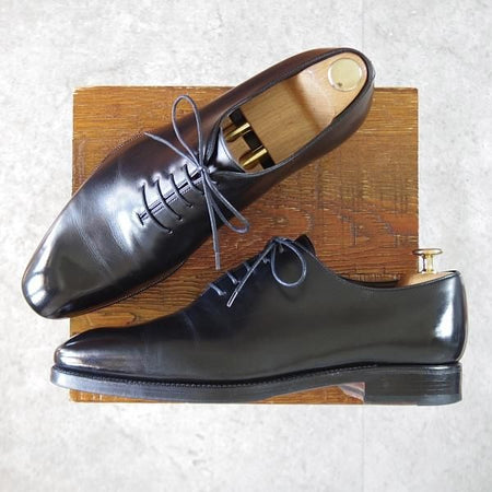 極上★(スペイン製)カルミナ SIZE 8.5【定価￥72,600-★ホールカット/910】RAINラスト/ボックスカーフ/NEGRO/黒/メンズ/CARMINA★k719