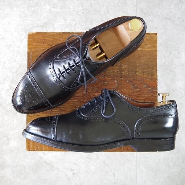 Alden オールデン ブラックカーフ セミブローグ 7.5 ジャンク品 Alden