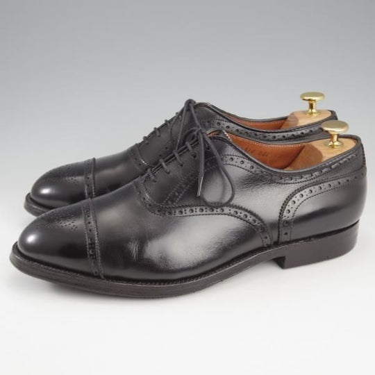 美品★オールデン 9EE【現行定価13万円程度★セミブローグ/909/ハンプトンラスト】カーフ/黒/メンズ/ALDEN★k723