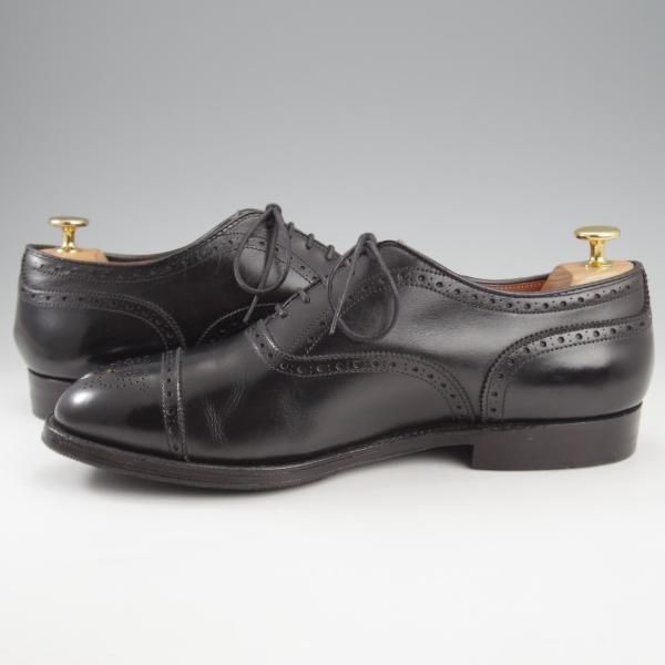 美品★オールデン 9EE【現行定価13万円程度★セミブローグ/909/ハンプトンラスト】カーフ/黒/メンズ/ALDEN★k723