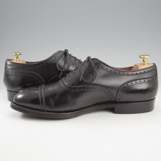 美品★オールデン 9EE【現行定価13万円程度★セミブローグ/909/ハンプトンラスト】カーフ/黒/メンズ/ALDEN★k723