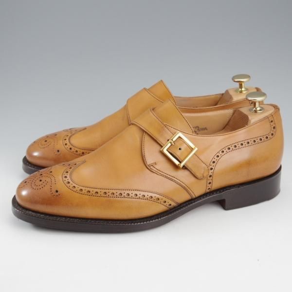 極美品★チャーチ 85F/UK8.5【貴重★73ラスト/モンクストラップ/PICCADILLY】ネバダカーフ/CHESTNUT/薄茶/メンズ/Church's★k724