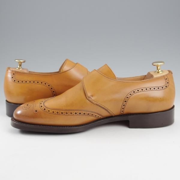 極美品★チャーチ 85F/UK8.5【貴重★73ラスト/モンクストラップ/PICCADILLY】ネバダカーフ/CHESTNUT/薄茶/メンズ/Church's★k724