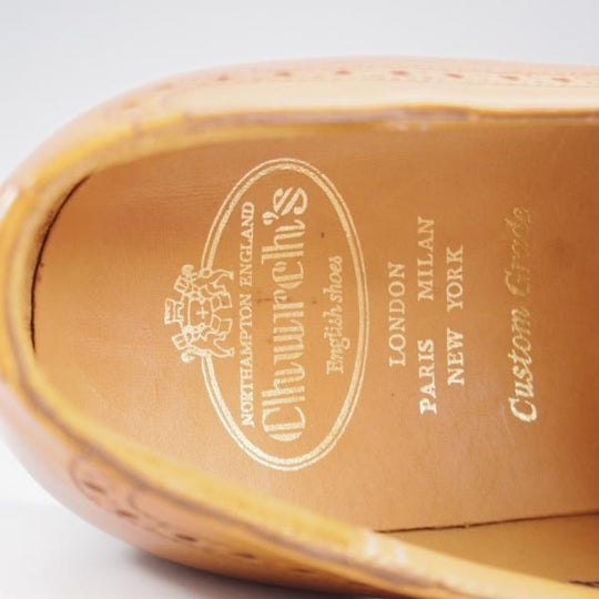 極美品★チャーチ 85F/UK8.5【貴重★73ラスト/モンクストラップ/PICCADILLY】ネバダカーフ/CHESTNUT/薄茶/メンズ/Church's★k724