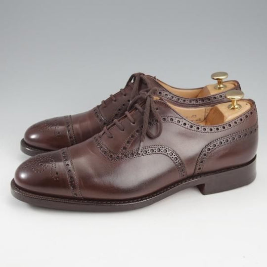 極美品★チャーチ 70F/UK7【現行定価￥176,000-★ディプロマット/DIPLOMAT】173ラスト/セミブローグ/ネバダカーフ/濃茶/Church's★k725