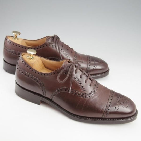 極美品★チャーチ 70F/UK7【現行定価￥176,000-★ディプロマット/DIPLOMAT】173ラスト/セミブローグ/ネバダカーフ/濃茶/Church's★k725