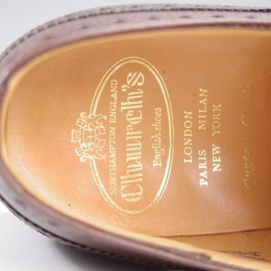 極美品★チャーチ 70F/UK7【現行定価￥176,000-★ディプロマット/DIPLOMAT】173ラスト/セミブローグ/ネバダカーフ/濃茶/Church's★k725