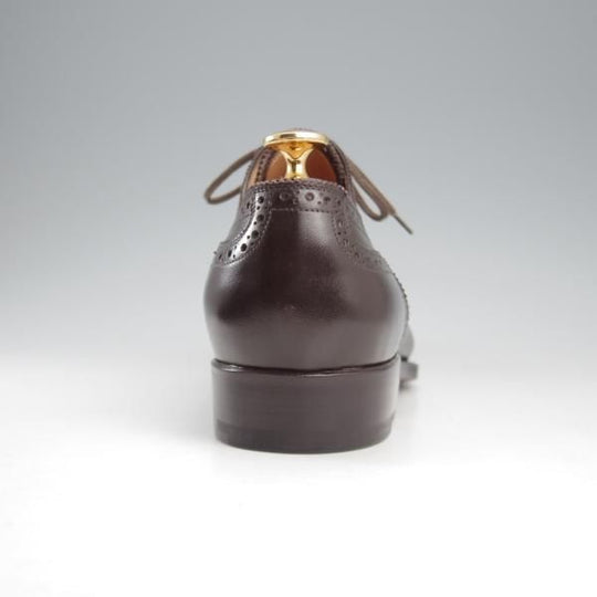 ほぼ未使用★(伊)ステファノ・ベーメル SIZE 40.5【定価￥216,000-★フルブローグ/Sラスト/6350】カーフ/濃茶/Stefano Bemer★k726