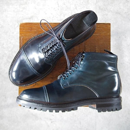 極美品★Makers/メイカーズ SIZE 7【定価￥179,300-★コードバン仕様/紺/(米)ホーウィン社】CDVN-12/ブーツ/コマンドソール★k727