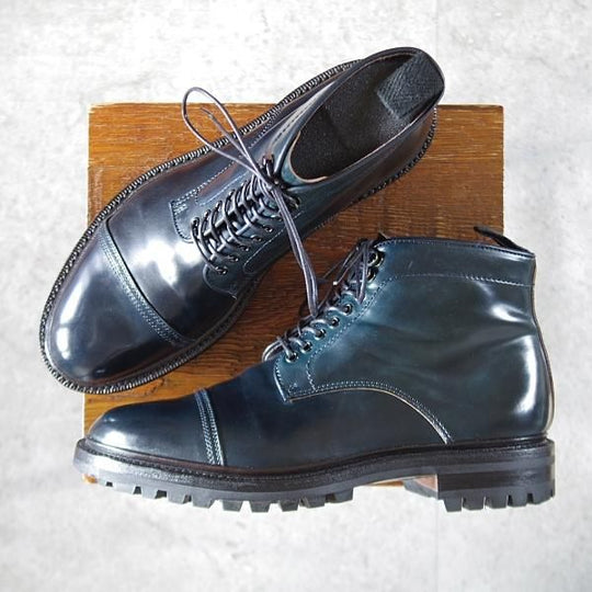 極美品★Makers/メイカーズ SIZE 7【定価￥179,300-★コードバン仕様/紺/(米)ホーウィン社】CDVN-12/ブーツ/コマンドソール★k727