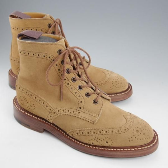 美品★トリッカーズ SIZE 6.5【貴重★(英)ポールスミス別注/Paul Smith】カントリーブーツ/6178/スエード/薄茶/Tricker's★k728