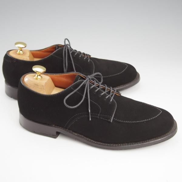 極美品★オールデン 6D【現行定価13万円以上★バリーラスト仕様のVチップ/(ハワイ)Leather Soul別注】D6620/スエード/黒/ALDEN★k729