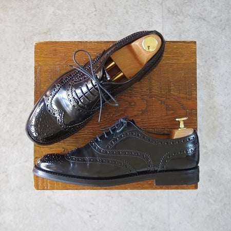 極上★チャーチ(レディース) SIZE 35.5【定価￥176,000-★バーウッド/BURWOOD WG】ポリッシュドバインダーカーフ/黒/Church's★k730