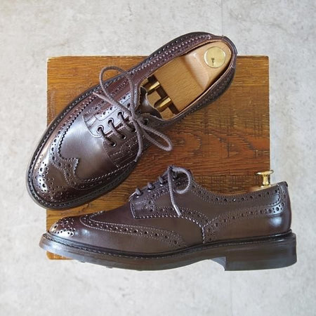 極美品★トリッカーズ SIZE 6【定価￥121,000-★ダイナイトソール/BOURTON/バートン】5633/カントリーシューズ/濃茶/Tricker's★k731