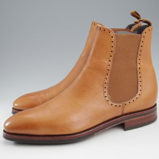 極美品★(スペイン製)CARMINA/カルミナ SIZE 8【モデル定価￥80,300-★サイドゴアブーツ/80409】RAINラスト/グレインレザー/薄茶★k732