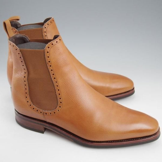 極美品★(スペイン製)CARMINA/カルミナ SIZE 8【モデル定価￥80,300-★サイドゴアブーツ/80409】RAINラスト/グレインレザー/薄茶★k732