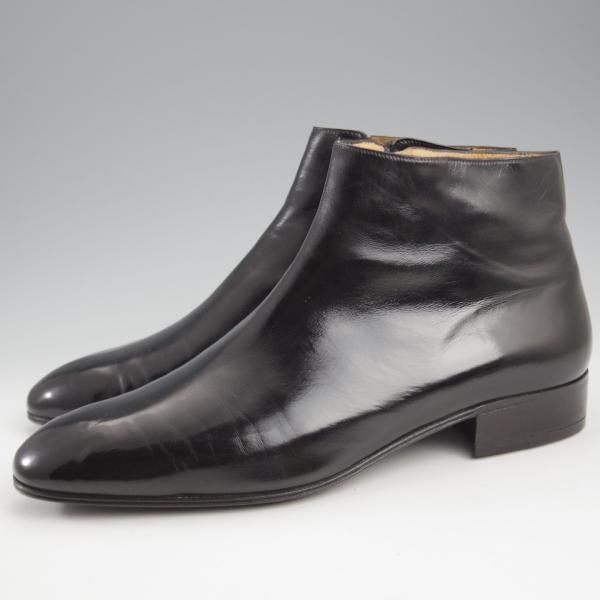 極上★(伊)アルティオリ SIZE 8【定価15万円以上★サイドジップブーツ/黒】カンガルー革/メンズ/ARTIOLI★k733