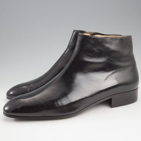 極上★(伊)アルティオリ SIZE 8【定価15万円以上★サイドジップブーツ/黒】カンガルー革/メンズ/ARTIOLI★k733