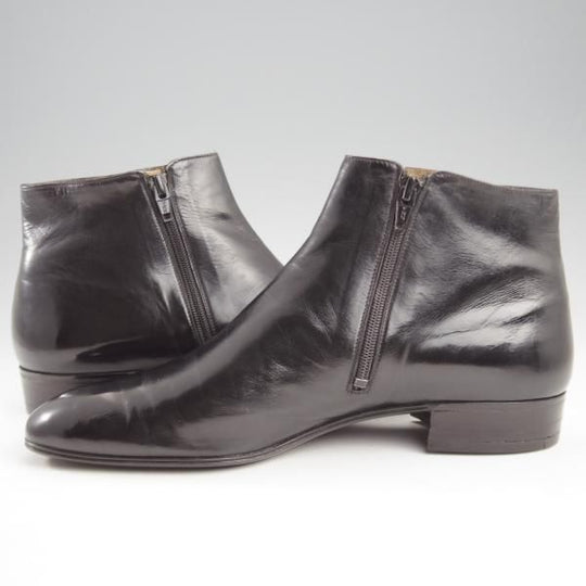 極上★(伊)アルティオリ SIZE 8【定価15万円以上★サイドジップブーツ/黒】カンガルー革/メンズ/ARTIOLI★k733