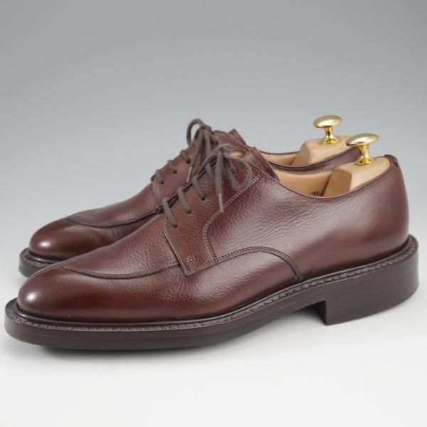 極美品★チャーチ 50F/UK5【ダイナイトソール仕様★Vチップ/NORTHWOOD】173ラスト/グレインレザー/EBONY/濃茶/メンズ/Church's★k734