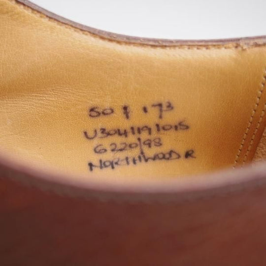 極美品★チャーチ 50F/UK5【ダイナイトソール仕様★Vチップ/NORTHWOOD】173ラスト/グレインレザー/EBONY/濃茶/メンズ/Church's★k734