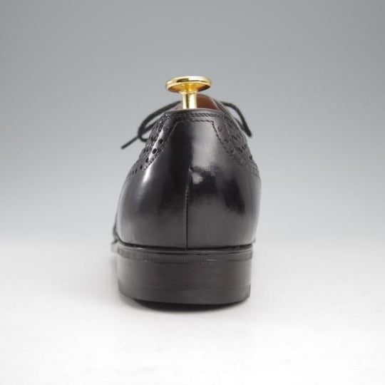 極上★銀座ヨシノヤ SIZE 25.5【★イントレチャート/フルブローグ】黒/カーフ/メンズ/Ginza Yoshinoya★k735