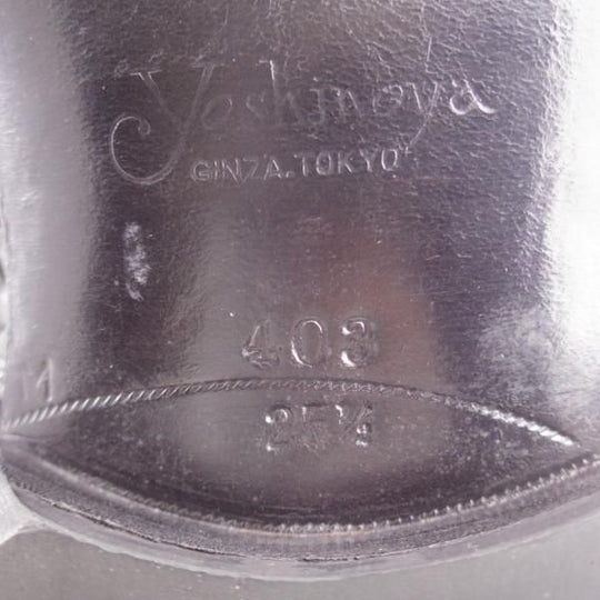 極上★銀座ヨシノヤ SIZE 25.5【★イントレチャート/フルブローグ】黒/カーフ/メンズ/Ginza Yoshinoya★k735