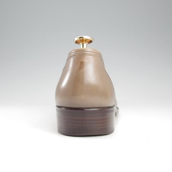 ★(伊)BONORA/ボノーラ SIZE 41.5【★コインローファー/灰】スリッポン/シボ革/メンズ★k736