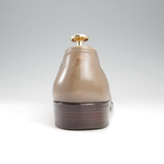 ★(伊)BONORA/ボノーラ SIZE 41.5【★コインローファー/灰】スリッポン/シボ革/メンズ★k736