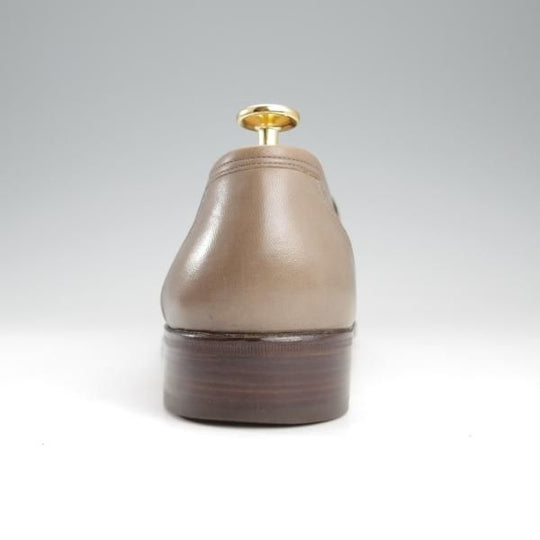 ★(伊)BONORA/ボノーラ SIZE 41.5【★コインローファー/灰】スリッポン/シボ革/メンズ★k736