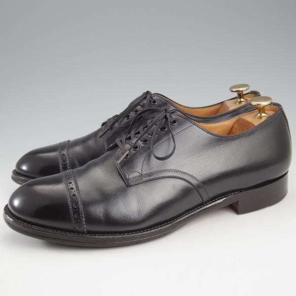 極上★ヒロシツボウチ SIZE 7【★パンチドキャップトゥ/2801】カーフ/黒/メンズ/HIROSHI TSUBOUCHI★k737