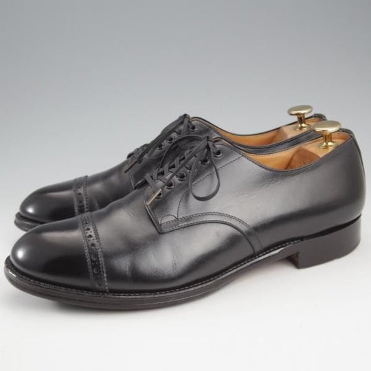 極上★ヒロシツボウチ SIZE 7【★パンチドキャップトゥ/2801】カーフ/黒/メンズ/HIROSHI TSUBOUCHI★k737