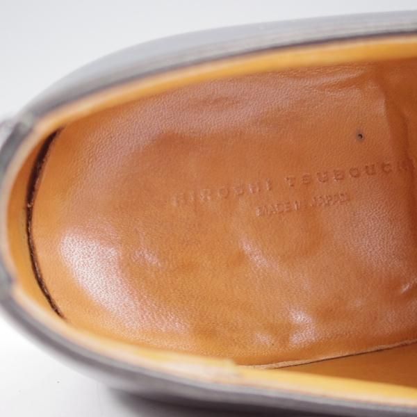 極上★ヒロシツボウチ SIZE 7【★パンチドキャップトゥ/2801】カーフ/黒/メンズ/HIROSHI TSUBOUCHI★k737